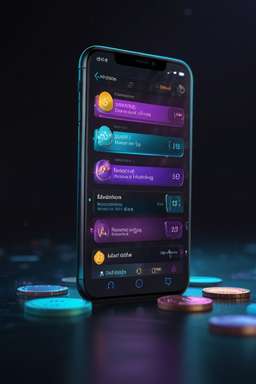 Smartphone com app de casino